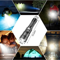 Linterna LED USB 800mAh 10,000lm
