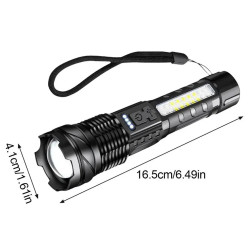 Linterna LED USB 1200mAh + Estrobo