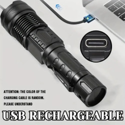 Linterna LED USB 1200mAh + Estrobo