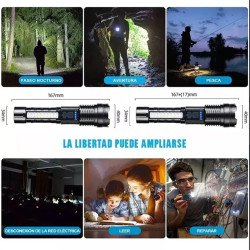 Linterna LED USB 2600mAh + Estrobo