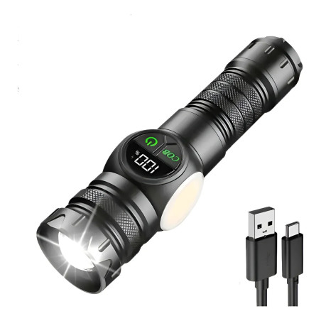 Linterna LED USB 3000mAh + COB + Imán